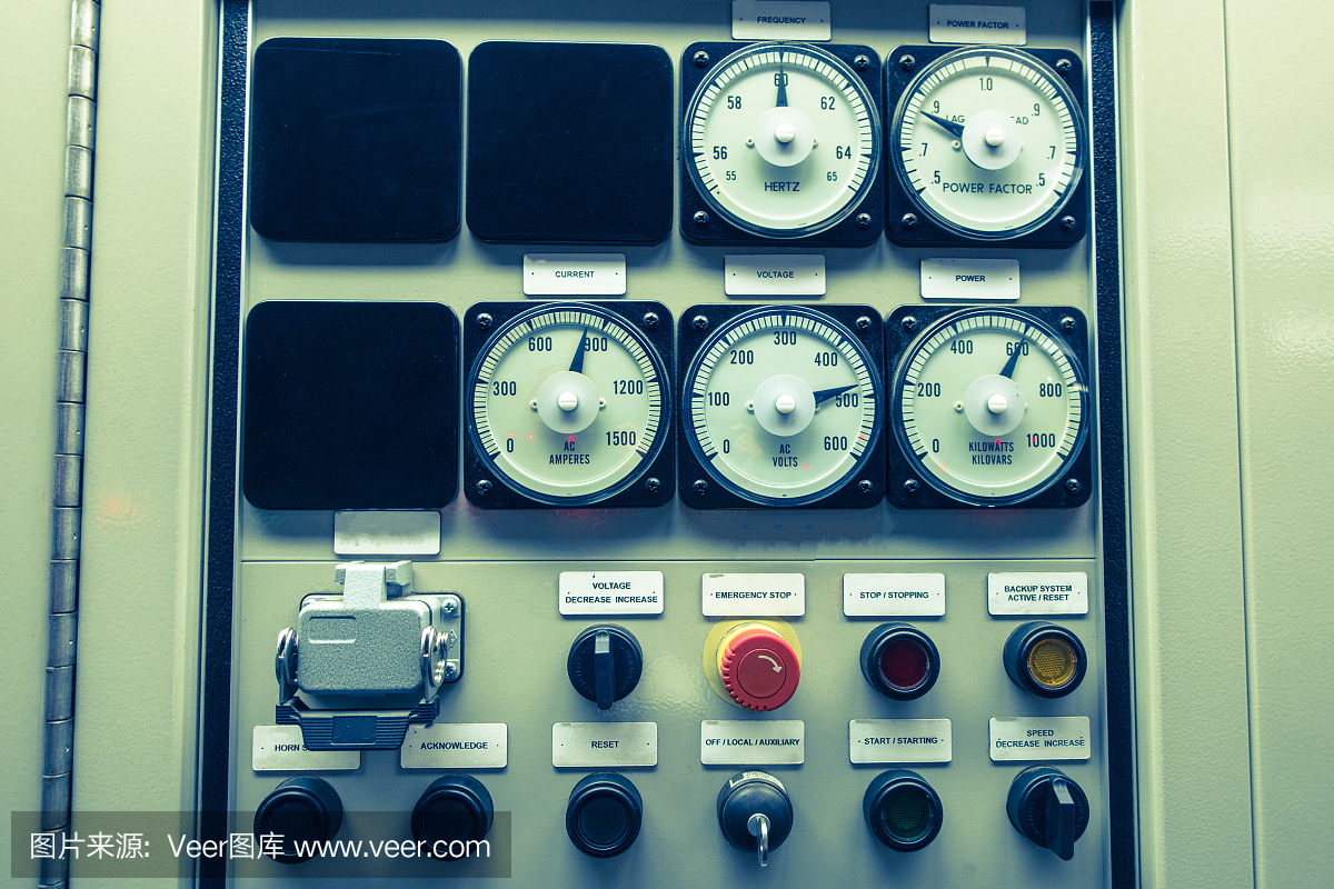 电气开关柜面板控制,对工厂和过程控制与老式音调模拟表